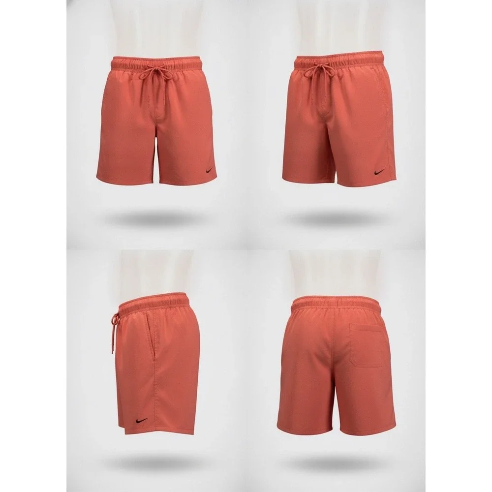 Nike Dri-FIT Mens Coral Orange Athletic Running Shorts Size Small 5 Inch Inseam